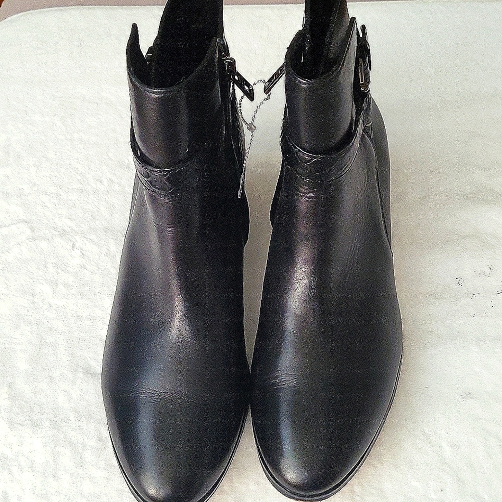 Coach leather booties